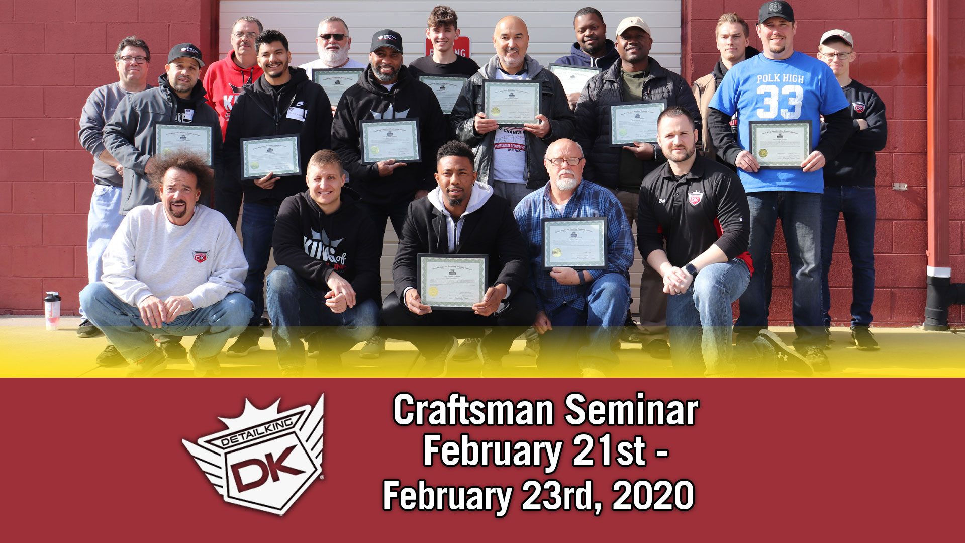 February 21st-23rd 2020 Craftsman Seminar