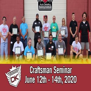 June 12th-14th 2020 Craftsman Seminar