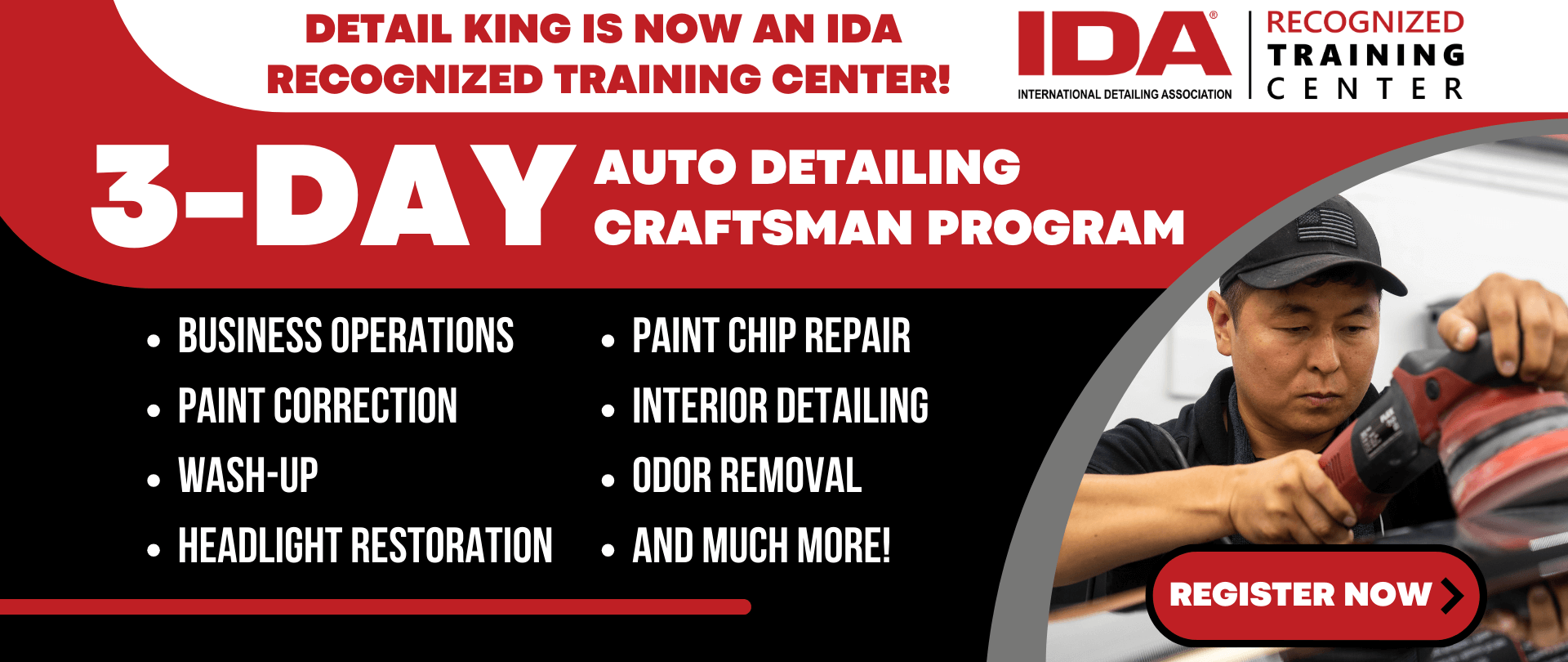 Detail King is now Recognized as an IDA Certified Training Center